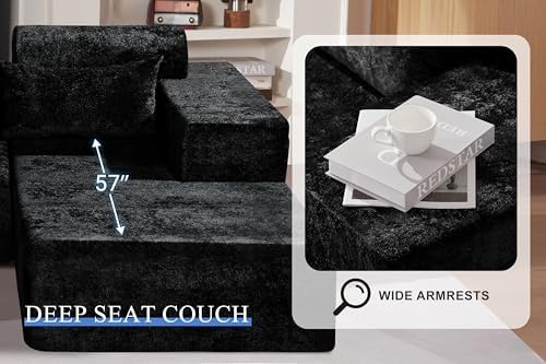 HABUTWAY 105" L-Shape Modular Sectional Sofa Couch for Living Room,No As...