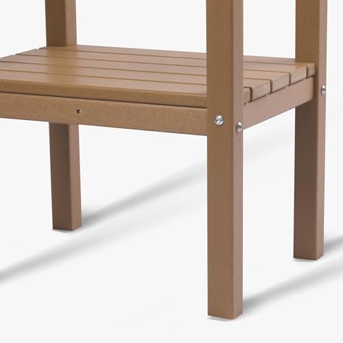 WestinTrends Malibu 36" Outdoor Adirondack HDPE 2-Tier Patio Side Table,...