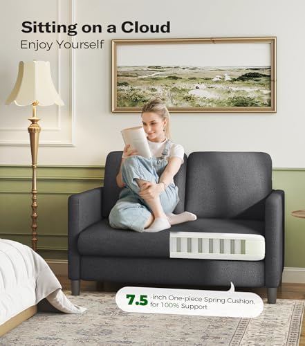 Welzona Loveseat, 51" Small Couch, Teddy Love Seat, Small Loveseat Sofa ...