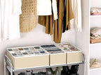 Simple Houseware Closet Underwear Organizer Drawer Divider Assorted 7 pcs | Beige