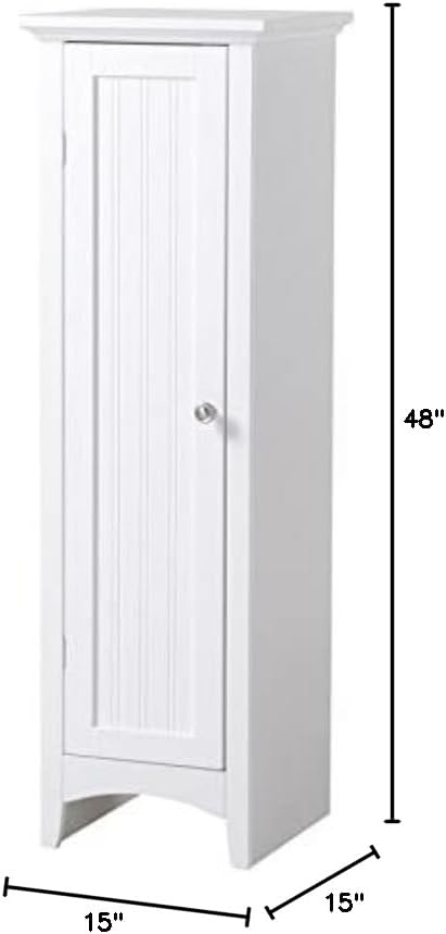OS Home and Office Furniture 15" 1-Door Wood Kitchen Storage Pantry in W...