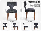 Soft Padded Dining Chairs Set of 4, Modern Farmhouse Upholstered Chairs with Linen Fabric & Rubber Wood Legs, Ergonomic Armless Seats for Dining Room Kitchen Living Room (Gray)