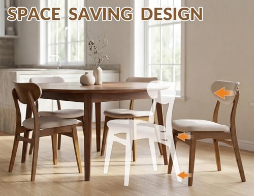 Wooden Dining Chairs Set of 4, Farmhouse Kitchen Chairs