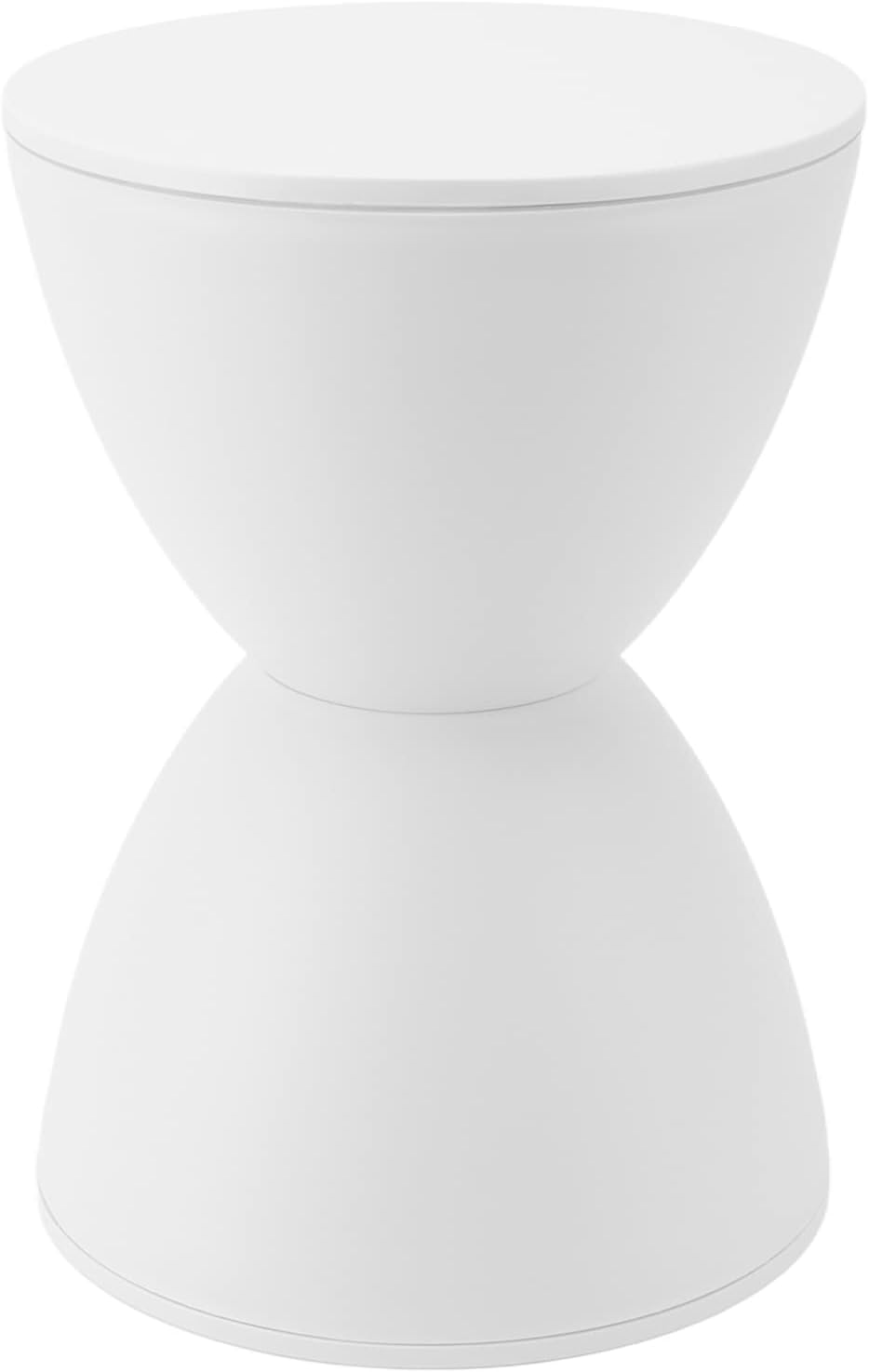 Gaoxin Hourglass Stool Wear Resistant Anti Impact Water Resistant Hourglass Stool Widely Use in Fitting Room White
