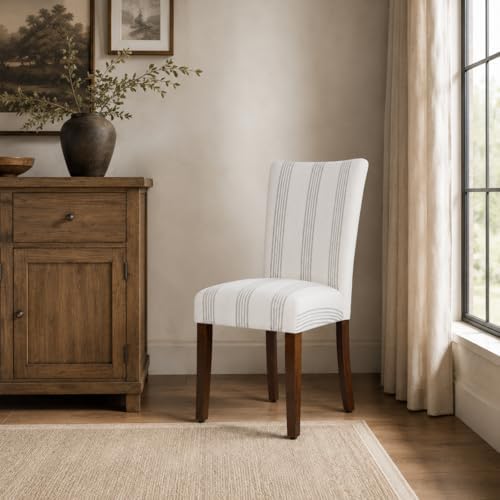 HomePop Parsons Dining Chair - Brown Stripe (Set of 2)