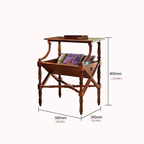 Telephone Table, Solid Magazine Rack/Sofa Side End Table,Living Room Newspape...