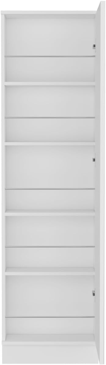 Modern Shoe Rack, Tall Shoe Storage Cabinet with Five Internal Storage Shelve...