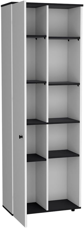 24.4" D*16.53" W*48.03" H Freestanding Kitchen Pantry with 8 B...