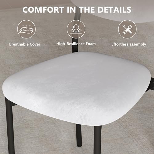 Einhomn Upholstered Dining Chairs Set, Modern Stackable Dining Room Chairs wi...