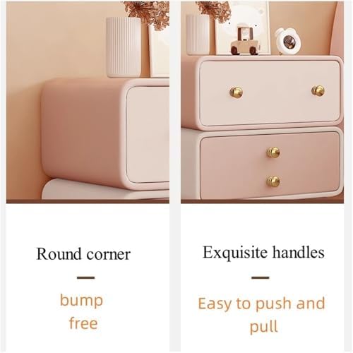 Bedside Table, Rotatable Night Stand, Large Capacity Side Table for Bedroom, ...