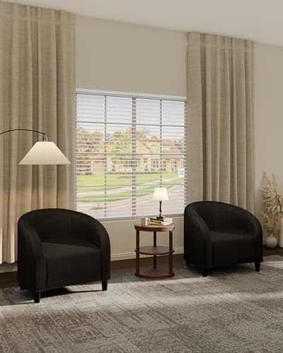 GarveeHome Accent Chair Living Room Chairs Barrel Boucle Chairs Comfy Armchai...