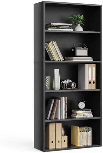 Sweetcrispy Tall Bookshelf, Book Shelf, Storage Organizer Bookcase