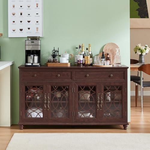 Joaxswe Farmhouse Sideboard Buffet Cabinet with Storage,59" Large Creden...