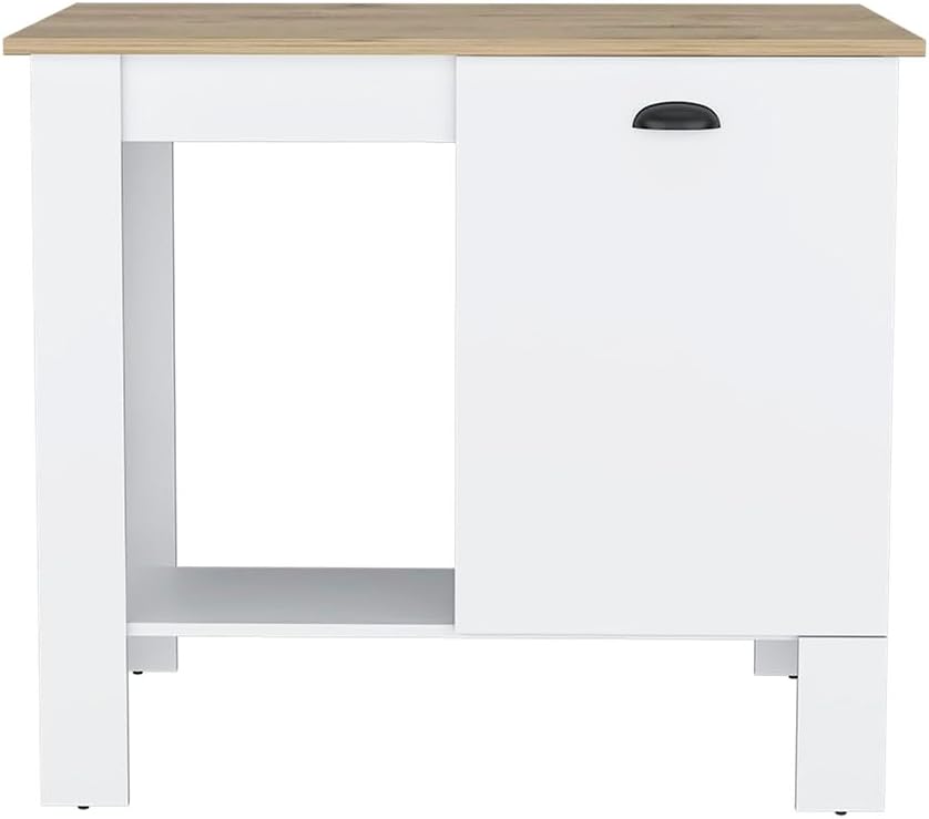 Kitchen Island Shoproni One Drawer White Finish with Multicolor | White kitch...