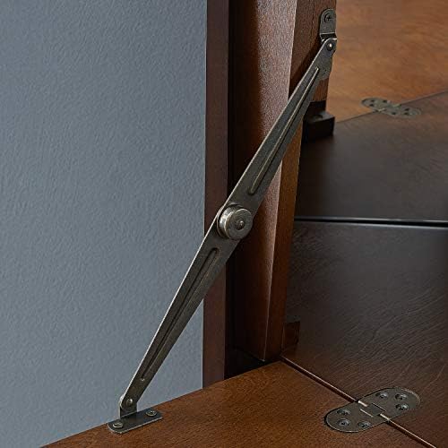 SEI FURNITURE Larson Corner Storage Bar Cabinet, brown.