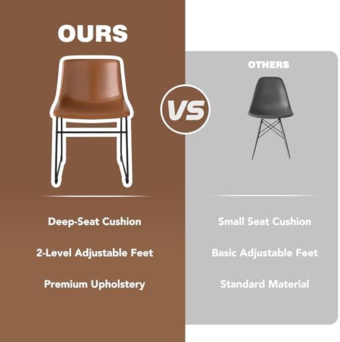 LSSBOUGHT Dining Chairs Set of 4, Mid-Century Modern Dining Room Chair Kitche...