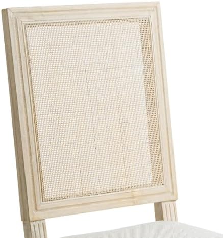 chairus Farmhouse Dining Chairs Set of 2, Rectangle Rattan Back French Countr...