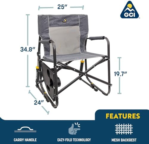 GCI Outdoor Freestyle Rocker Portable Folding Rocking Chair, Outdoor Camping ...