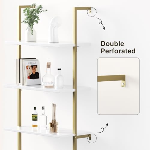 Set of 2 Ladder Bookshelf with Cabinet,71" Tall Wall Bookshlef with Storage