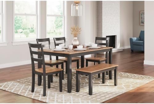 Signature Design by Ashley Gesthaven 6-Piece Dining Table Set with Bench