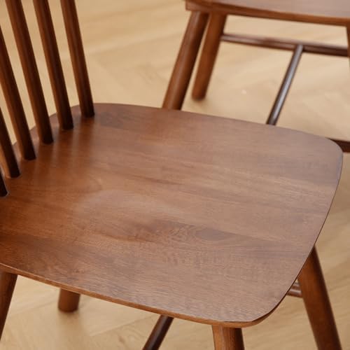 Windsor Dining Chairs Set of 4, Spindle Back Wooden Chairs