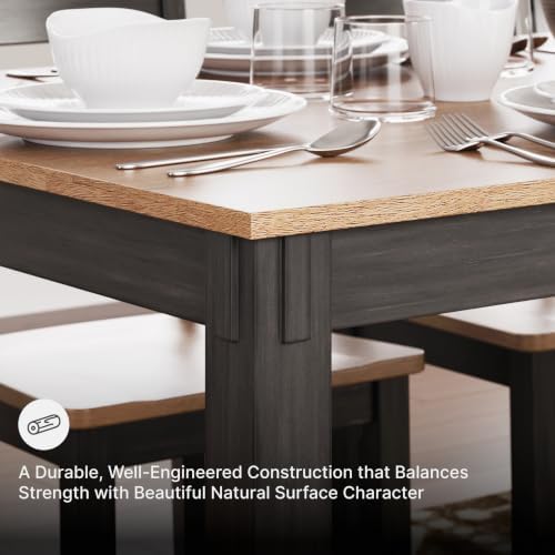 Signature Design by Ashley Gesthaven 6-Piece Dining Table Set with Bench