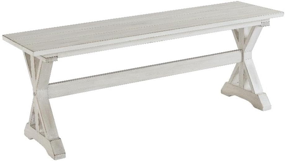 Boraam Jamestown Backless Dining Room Bench, Antique White