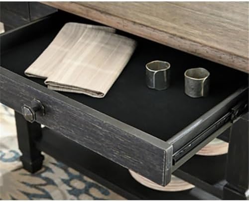 Signature Design by Ashley Rectangular Farmhouse Dining Table, 6 Drawers