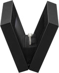 Allure - Slim Ring Box With LED Light, Square Shaped Elegant Flat Diamond Ring Case, Small, Black Velvet Interior Jewelry Display Gift Box For Unique Proposal, Engagement Or Wedding.