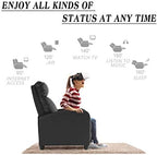 BestMassage | Recliner Chair | with 2 Point Massage Function | Black | with Lumbar Support, Adjustable Push Back, Wide Armrests, Footrest & Padded Seat | Easy Assembly | for Living Room, Home Theatre