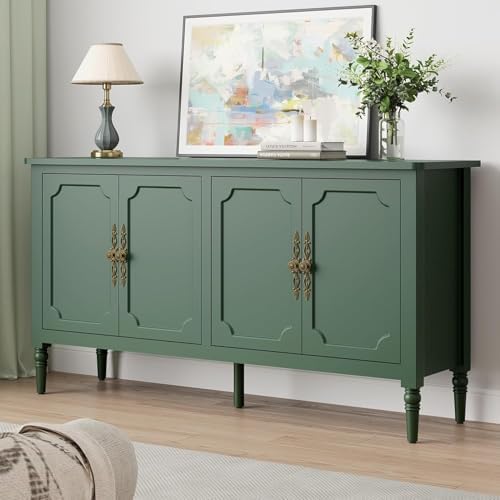 RoyalCraft Buffet Cabinet with Storage, 59" Vintage Sideboard with Adjus...