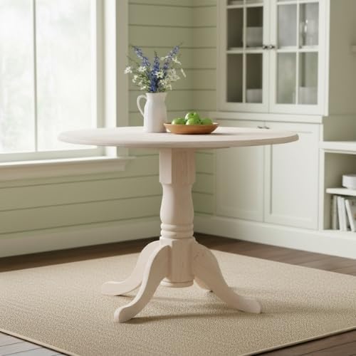 IC International Concepts 36" Solid Wood Dual Drop Leaf Table, Unfinished