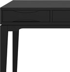 SIMPLIHOME Harper Desk - 60-Inch Wide Solid Hardwood Writing Desk in Black, Mid-Century Modern Home Office Computer Table for Workspace or Study with 2 Drawers and Flip-Down Keyboard Tray