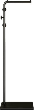 Metal Coat Rack Stand Black Coat Tree Free Standing with 3 Round Hooks Coat & Hat Hanger with Sturdy Slate Base for Entryway Hallway Porch