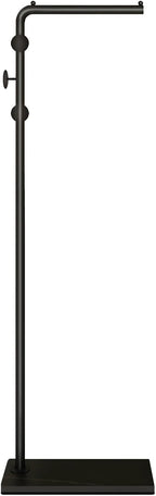 Metal Coat Rack Stand Black Coat Tree Free Standing with 3 Round Hooks Coat & Hat Hanger with Sturdy Slate Base for Entryway Hallway Porch