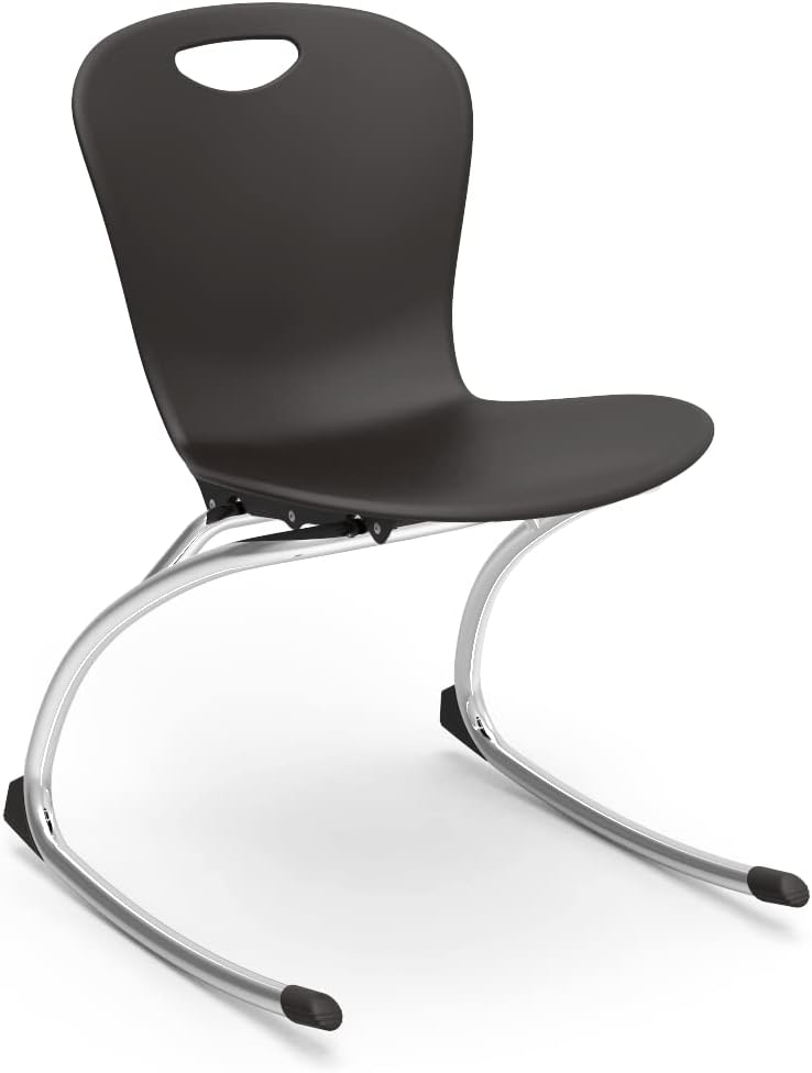 Virco ZROCK18 ZUMA Rocking Chair 18" Seat Height (Set of 2) - Black | For 5th Grade to Adult, Flexible Seating, Promotes Focus, Ideal for Classrooms and Libraries, No Assembly Required