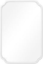 White Bathroom Mirror for Wall 20×30 Inch - Multi-Size Durable Iron Frame, Shatterproof Glass, Versatile for Bathroom/Bedroom/Living Room Decor (Horizontal or Vertical Mount)