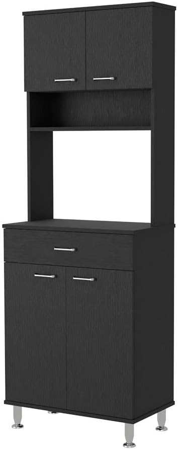 lapday Bay Area Pantry with 2 Door Cabinets, 1 Drawer, 4 Adjustable Metal Leg...