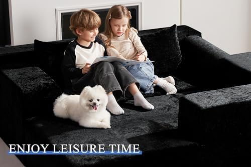 HABUTWAY 105" L-Shape Modular Sectional Sofa Couch for Living Room,No As...