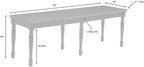 Crosley Furniture Shelby 4-Piece Traditional Dining Table Set for 5 with 2 Chairs and a Wood Bench, Distressed White