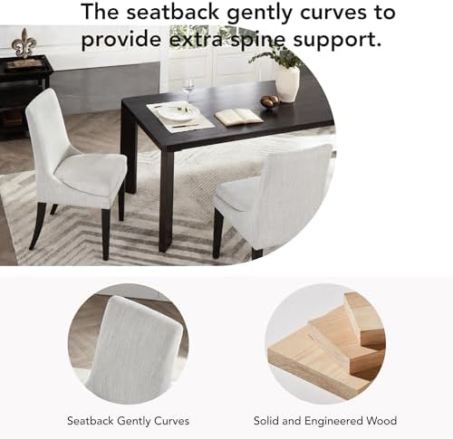 KISLOT Upholstered Dining Chairs Modern Sidechair Performance Fabric High Bac...