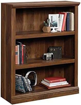 Sauder 3 Tier Book Shelf Wooden Bookcase Multipurpose Bookshelf for Home Offi...