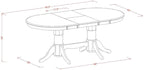 East West Furniture VABO7-OAK-W 7 Piece Dining Set Consist of an Oval Dining Room Table with Butterfly Leaf and 6 Wood Seat Chairs, 40x76 Inch, Oak