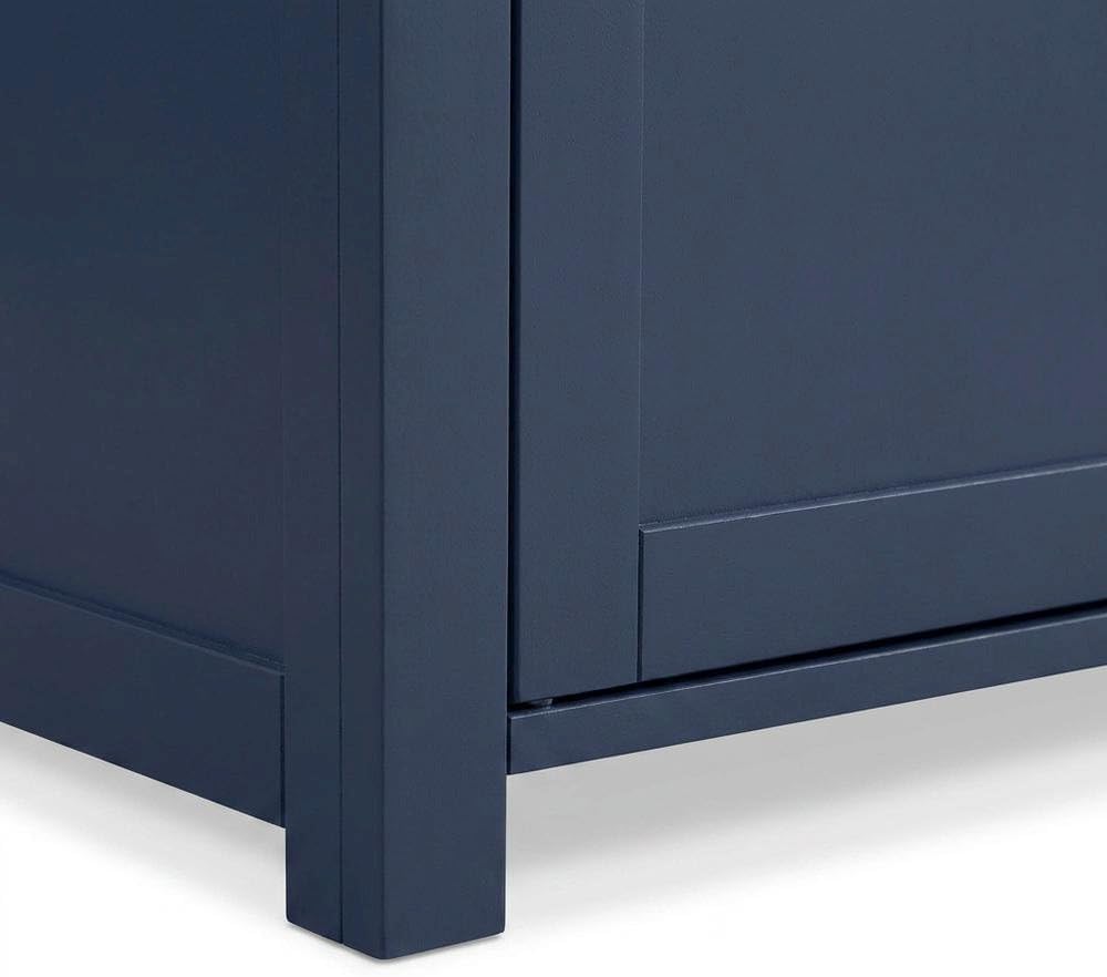 Furnifact Blue Tall Kitchen Storage Pantry, Food Organization, Anti-Tip Mecha...