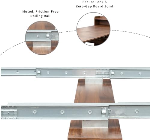 Transformer Table, Expandable Dining Table for 2-9 People, Folding Console Ta...