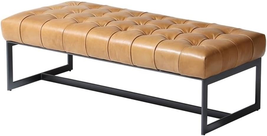 Moe's Home Collection Wyatt Leather Bench