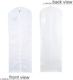 Wedding Dress Garment Bag Extra Long White Clothes Cover for Storage or Travel