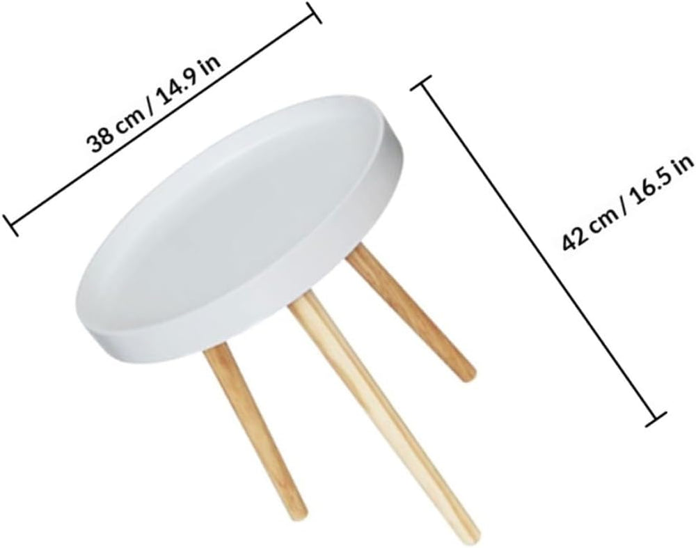 Nordic Style Small Round Indoor Coffee Table White Mini Sofa Side Table for L...
