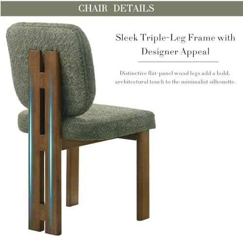 CIMOTA Chenille Dining Chairs Set of 6, Modern Upholstered Side Chairs with W...