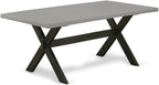 East West Furniture XT697 X-Style Kitchen Dining Table - a Rectangle Solid Wood Table Top with Stylish Legs, 40x72 Inch, Multi-Color